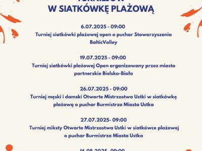 Harmonogram Turniejów Ustka 2025